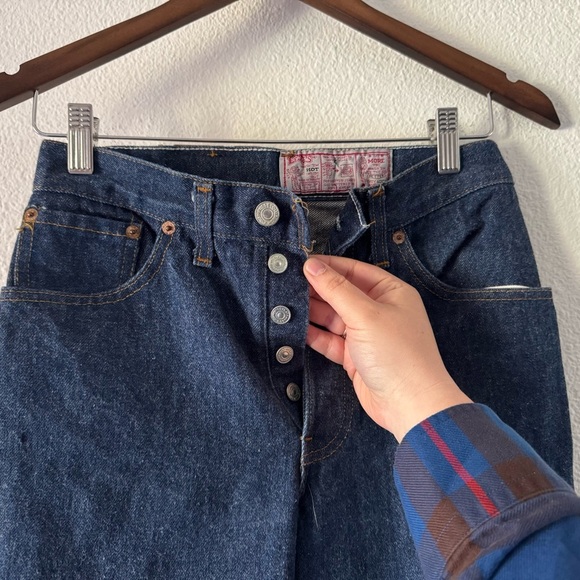 Levi's Vintage Original 501 Button Fly 80’s Rare Blue Jeans High Rise 29 Waist - Picture 7 of 16
